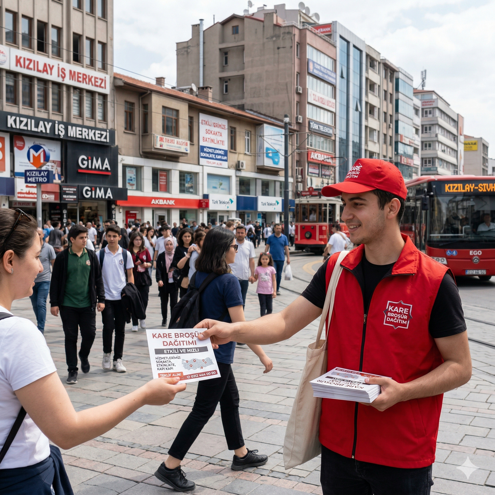 Broşür dağıtım görseli